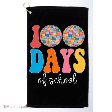 100 Days Of School Disco Celebration Golf Towel