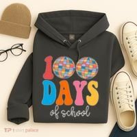100 Days Of School Disco Celebration Hoodie thumb 4
