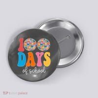 100 Days Of School Disco Celebration Button thumb 0