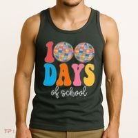 100 Days Of School Disco Celebration Tank Top thumb 3