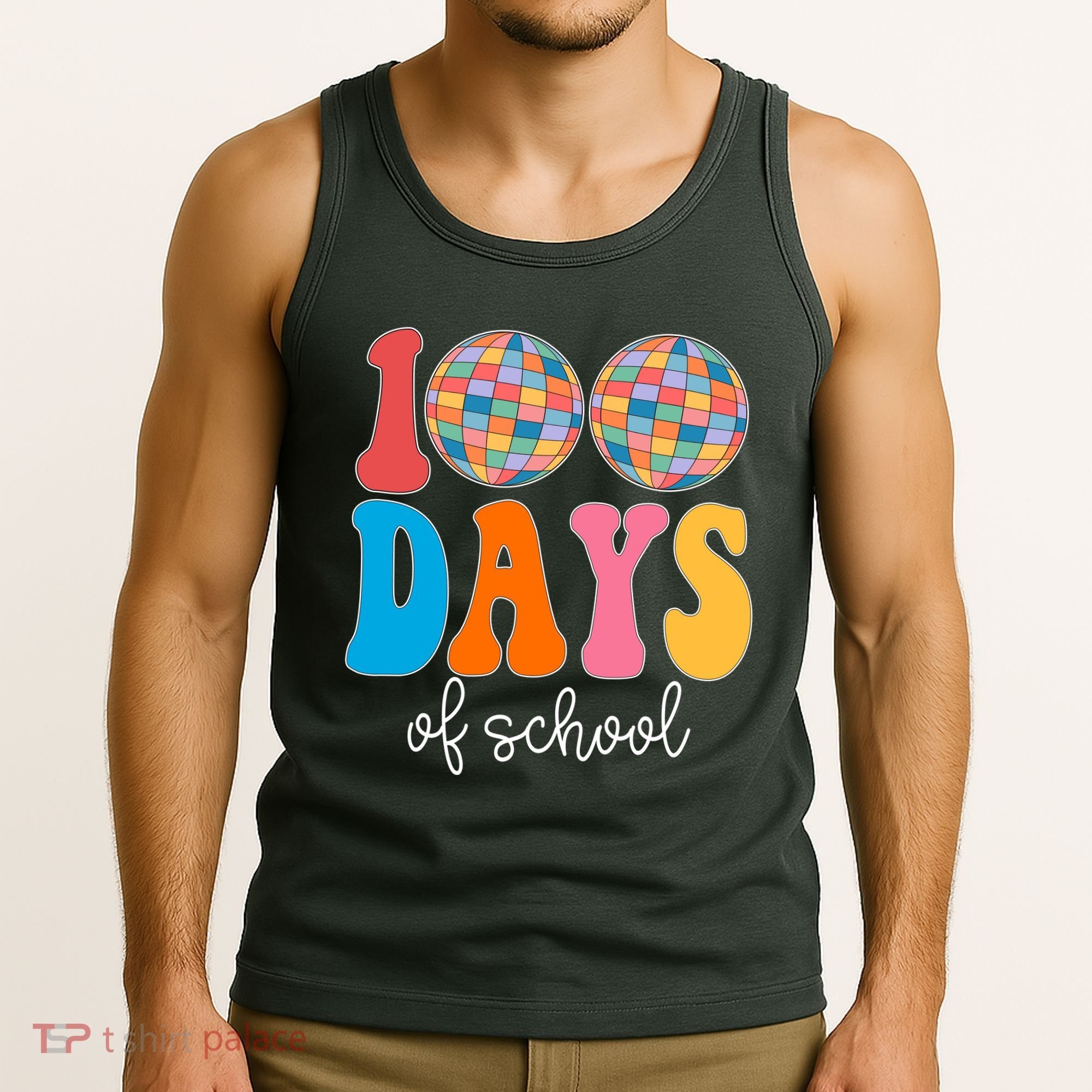100 Days Of School Disco Celebration Tank Top