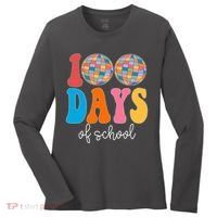 100 Days Of School Disco Celebration Women's Long Sleeve Shirt thumb 0