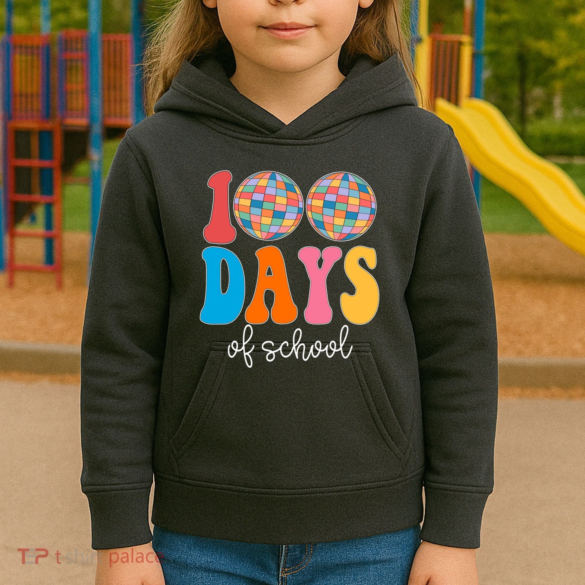 100 Days Of School Disco Celebration Kids Hoodie
