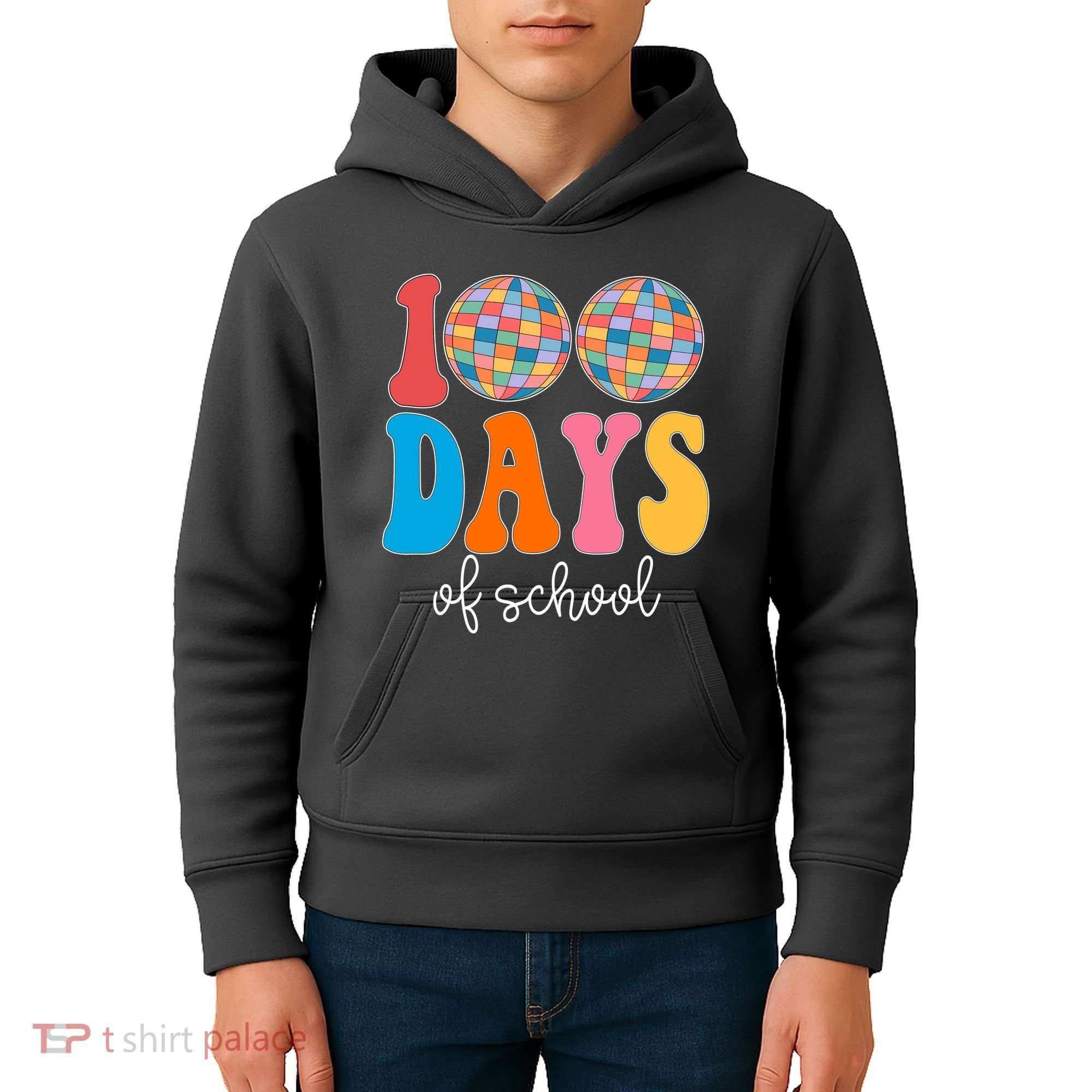 100 Days Of School Disco Celebration Kids Hoodie