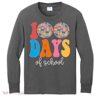 100 Days Of School Disco Celebration Kids Long Sleeve Shirt