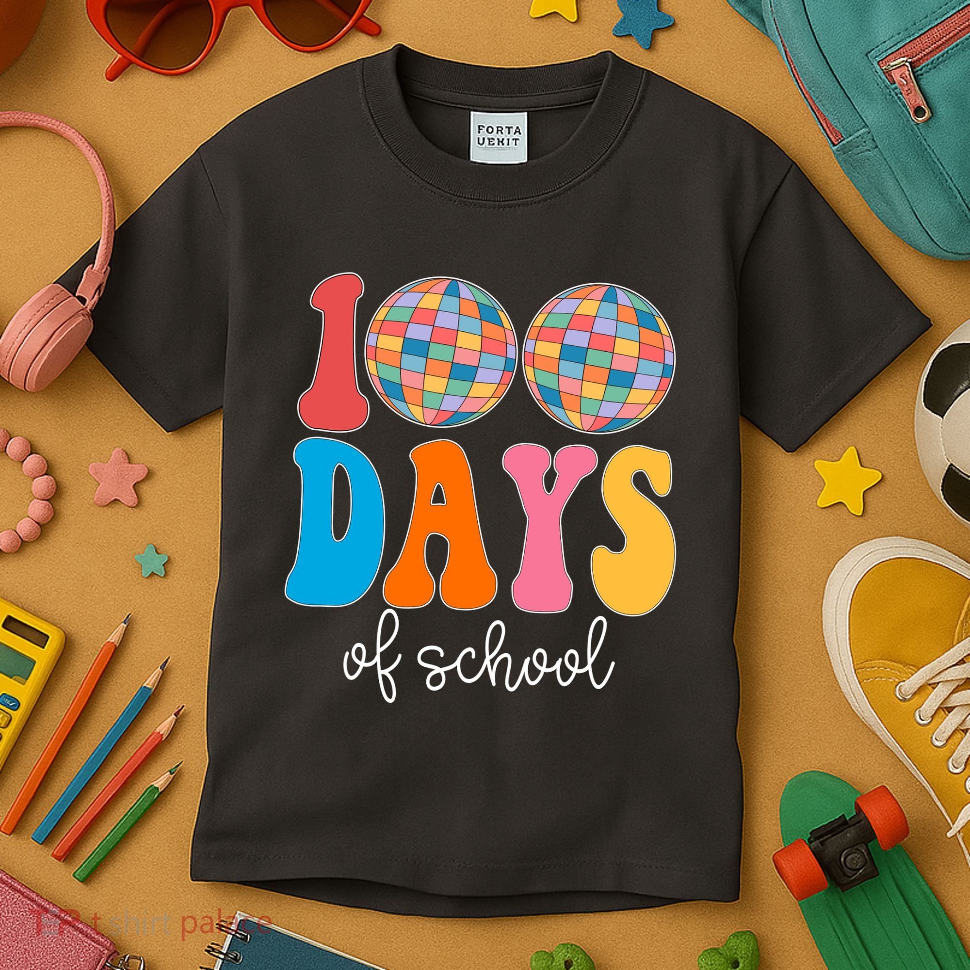 100 Days Of School Disco Celebration Kids T-Shirt