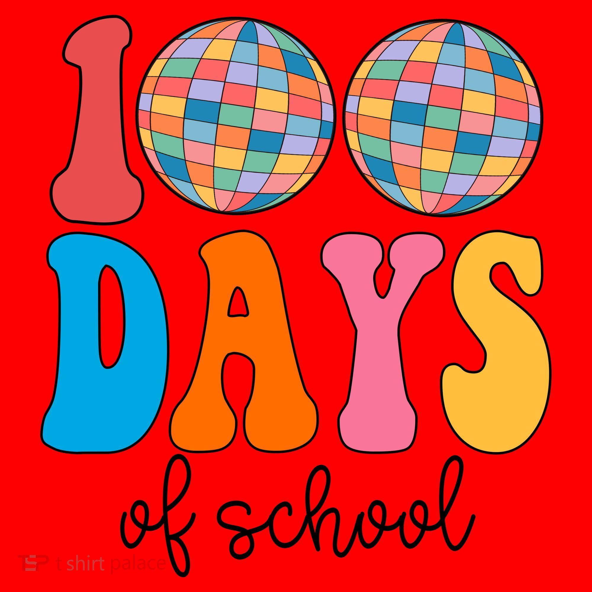 100 Days Of School Disco Celebration Santa Hat