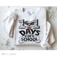 100 Days Of School Dalmatian Dog Boy 100th Day Of School Sweatshirt thumb 2