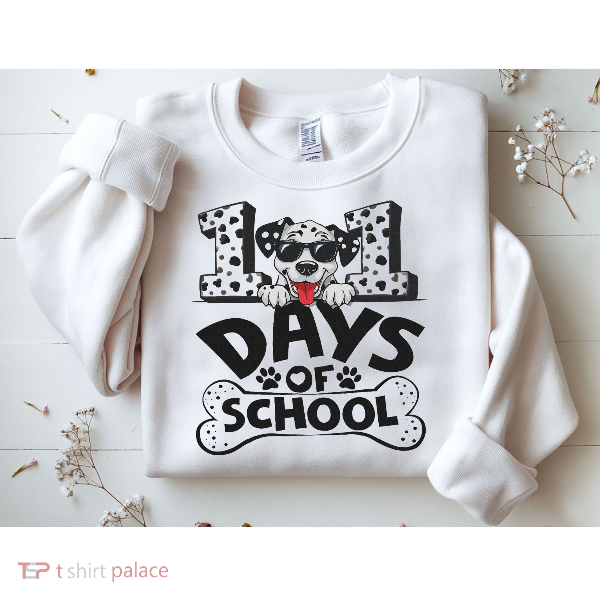 100 Days Of School Dalmatian Dog Boy 100th Day Of School Sweatshirt