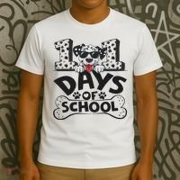 100 Days Of School Dalmatian Dog Boy 100th Day Of School T-Shirt thumb 3