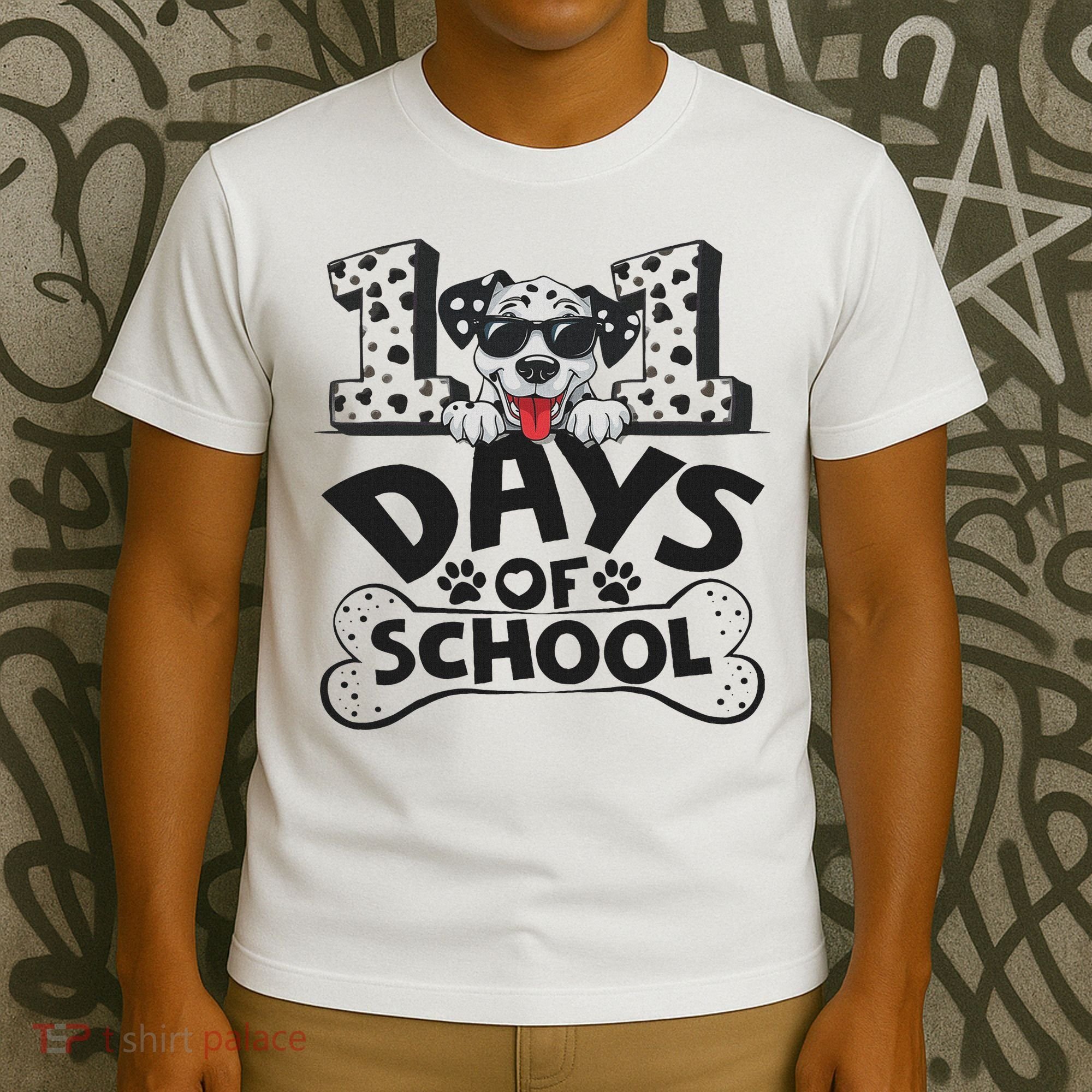100 Days Of School Dalmatian Dog Boy 100th Day Of School T-Shirt