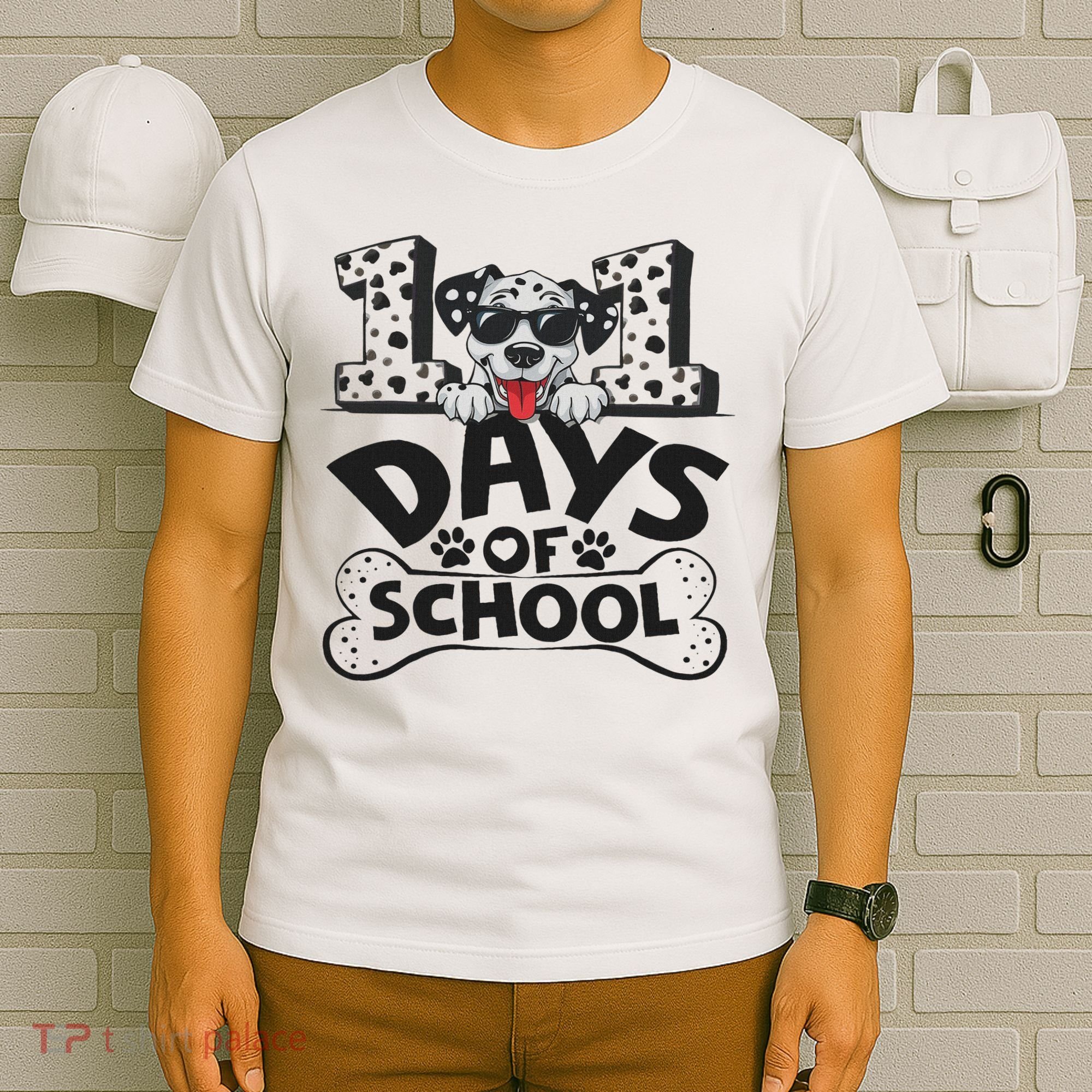 100 Days Of School Dalmatian Dog Boy 100th Day Of School T-Shirt