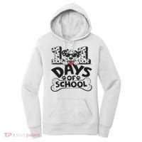 100 Days Of School Dalmatian Dog Boy 100th Day Of School Women's Hoodie thumb 0
