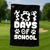 101 Days Of School Golf Towel thumb 1