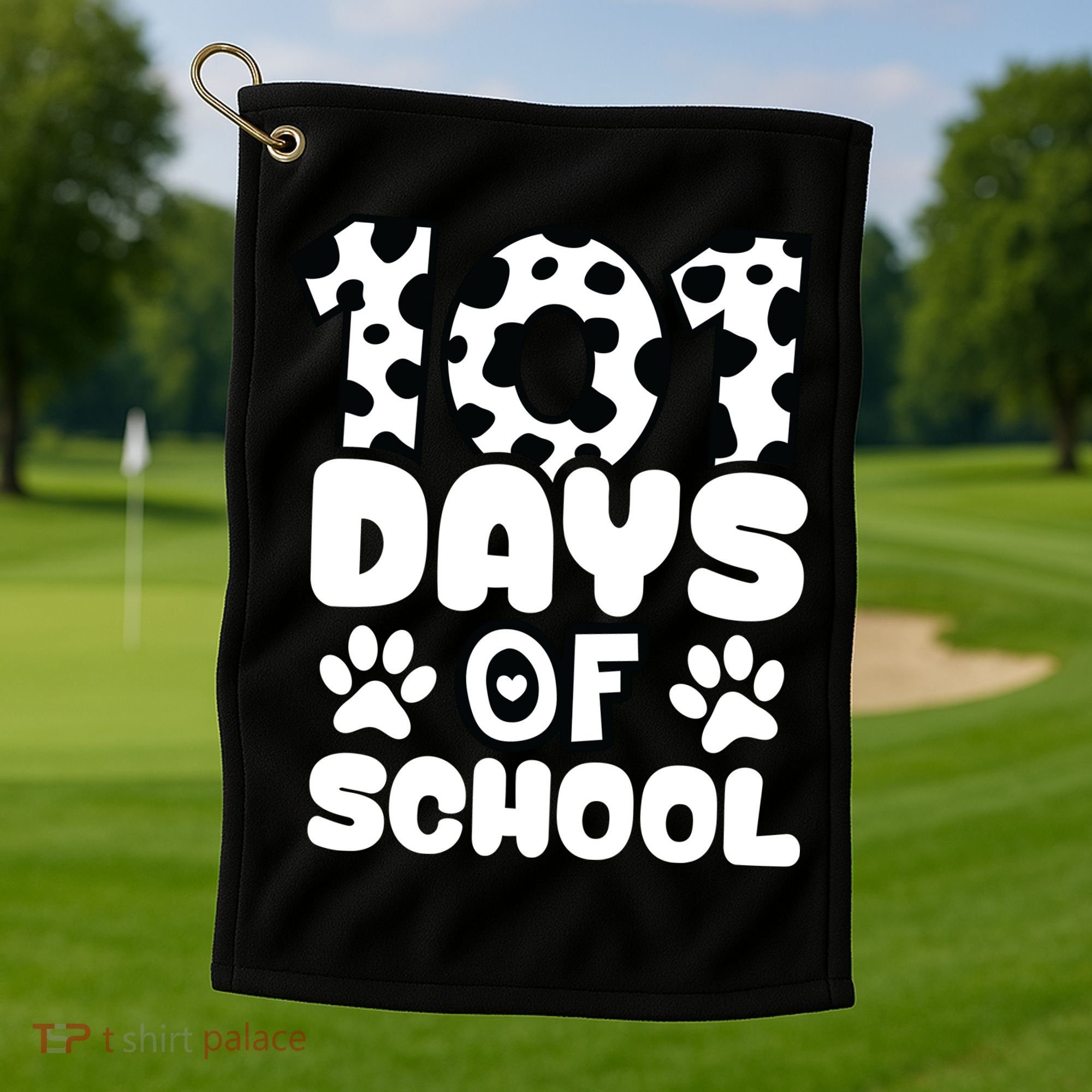 101 Days Of School Golf Towel
