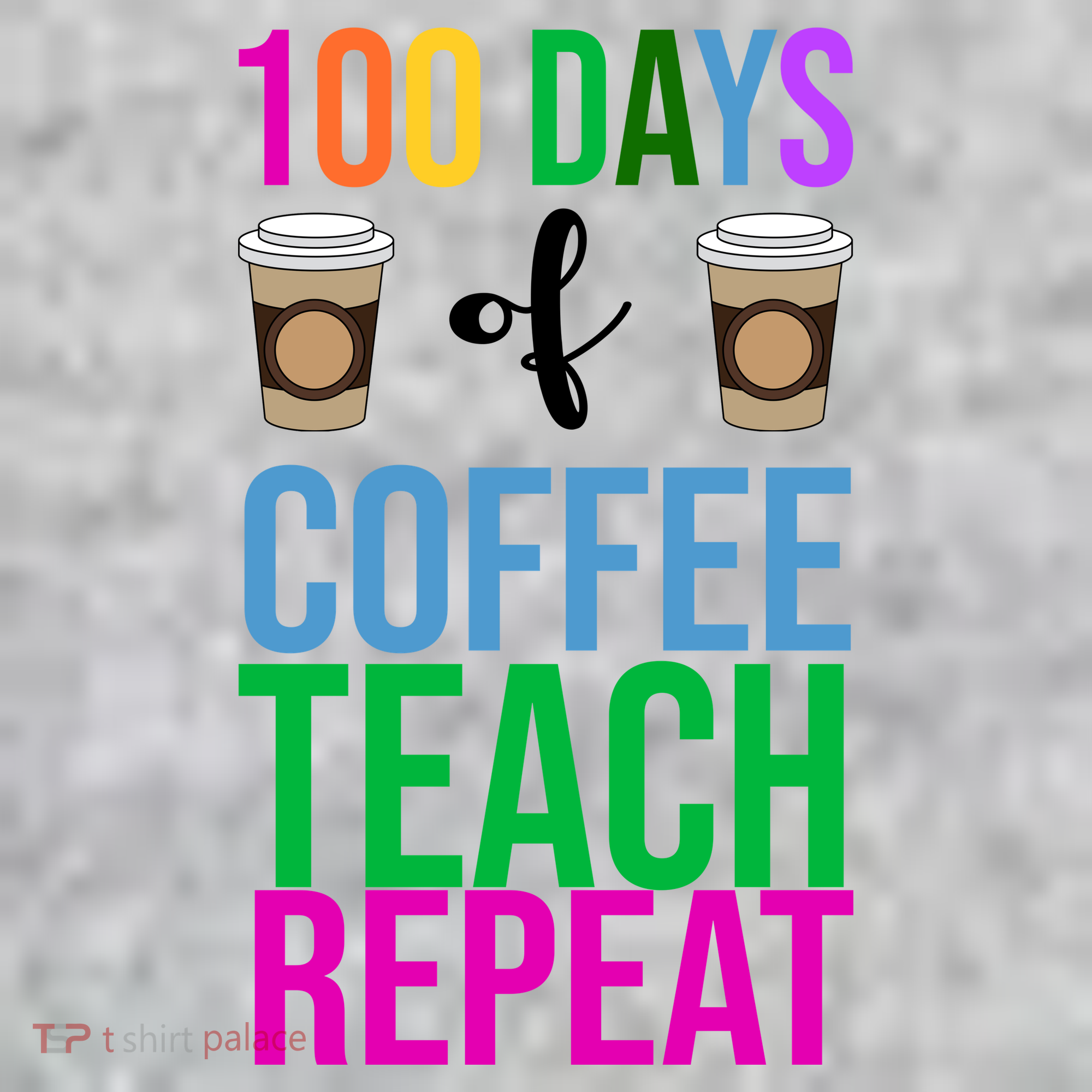 100 Days Of School Coffee Teach Repeat The Baniff Cuffed Pom Beanie