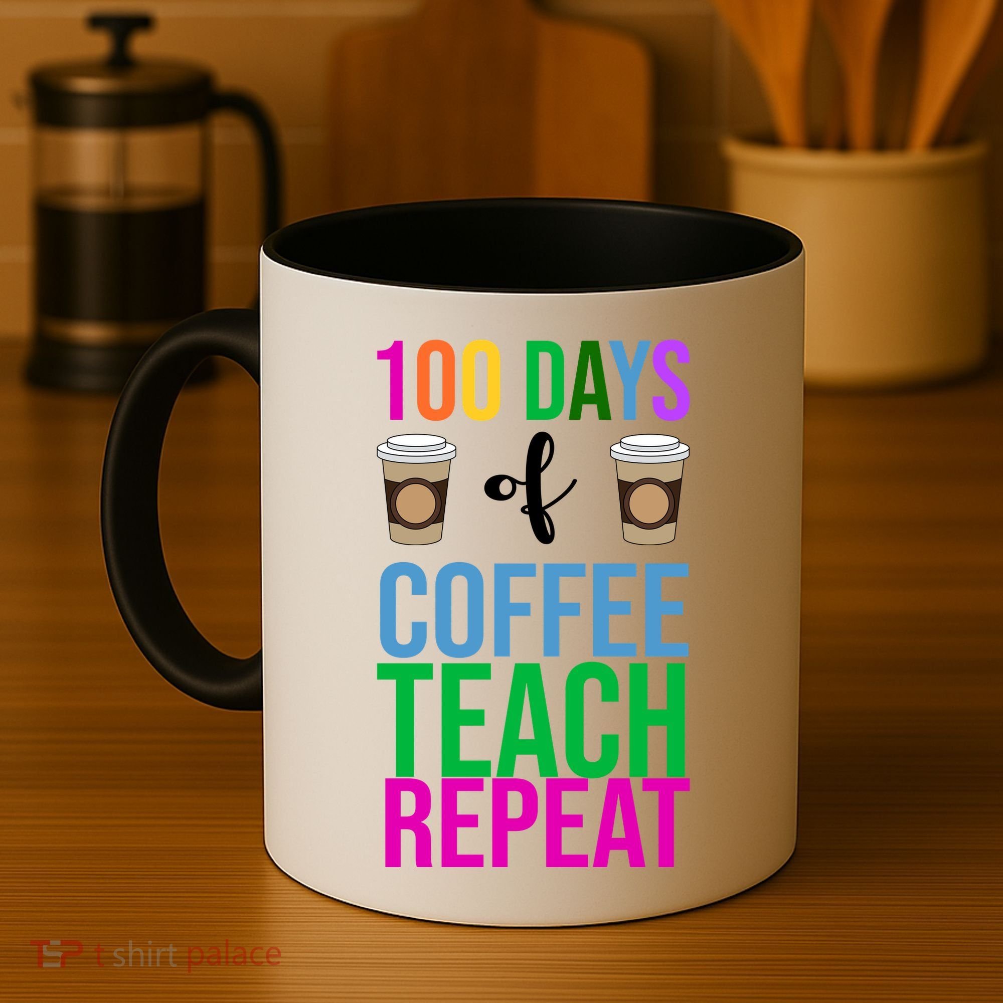 100 Days Of School Coffee Teach Repeat Coffee Mug