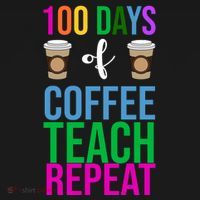 100 Days Of School Coffee Teach Repeat Mousepad thumb 1