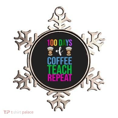 100 Days Of School Coffee Teach Repeat Ornament