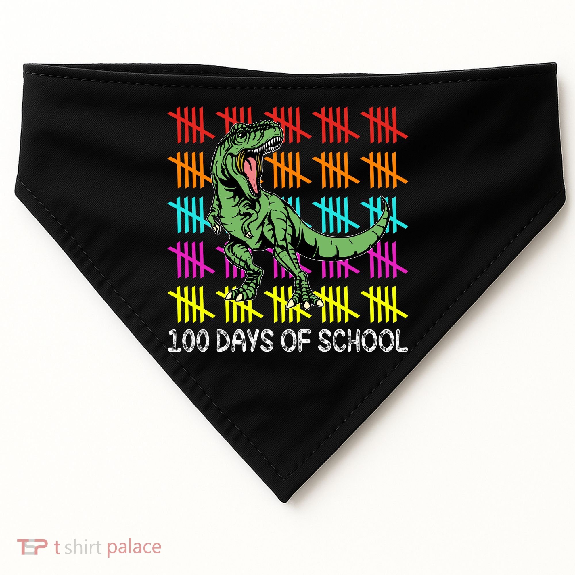 100 Days Of School USA-Made Doggie Bandana