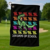 100 Days Of School Golf Towel thumb 1