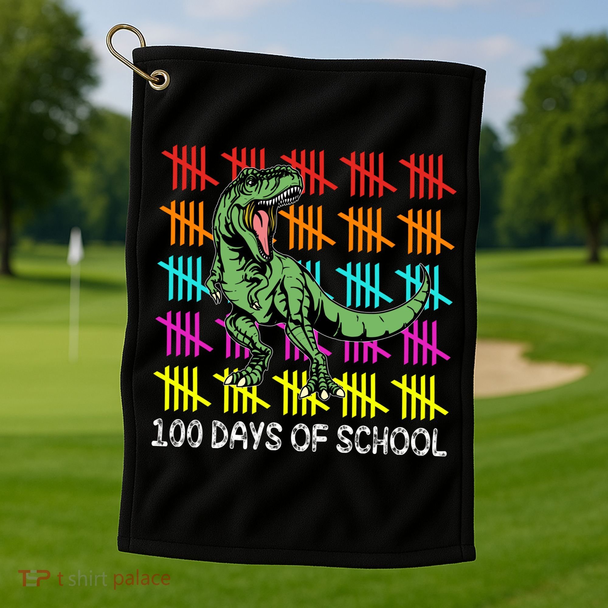 100 Days Of School Golf Towel