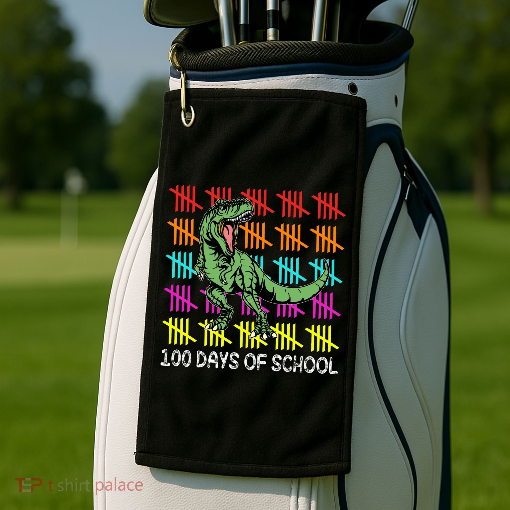 100 Days Of School Golf Towel