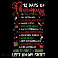 12 Days Of Pharmacy Funny Christmas Pharmacist Tech Xmas Gift Coffee Mug thumb 5