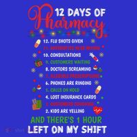 12 Days Of Pharmacy Funny Christmas Pharmacist Tech Xmas Gift Kids Sweatshirt thumb 2