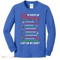 12 Days Of Pharmacy Funny Christmas Pharmacist Tech Xmas Gift Kids Long Sleeve Shirt thumb 0