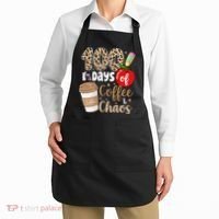 100 Days Of Coffee And Chaos Teacher Apron thumb 2