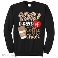 100 Days Of Coffee And Chaos Teacher Sweatshirt thumb 0
