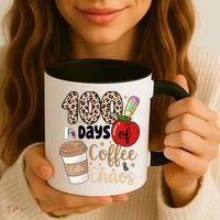 100 Days Of Coffee And Chaos Teacher Coffee Mug thumb 3