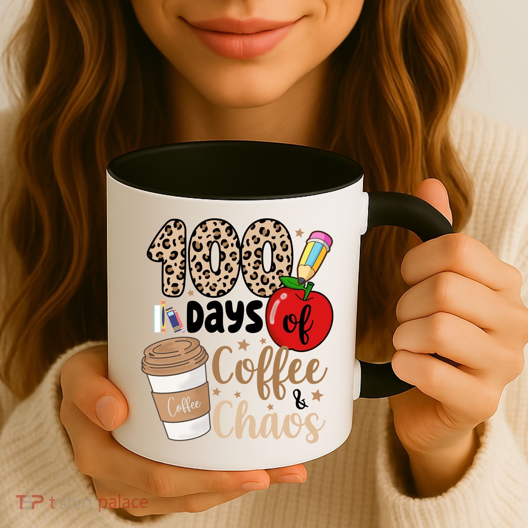 100 Days Of Coffee And Chaos Teacher Coffee Mug