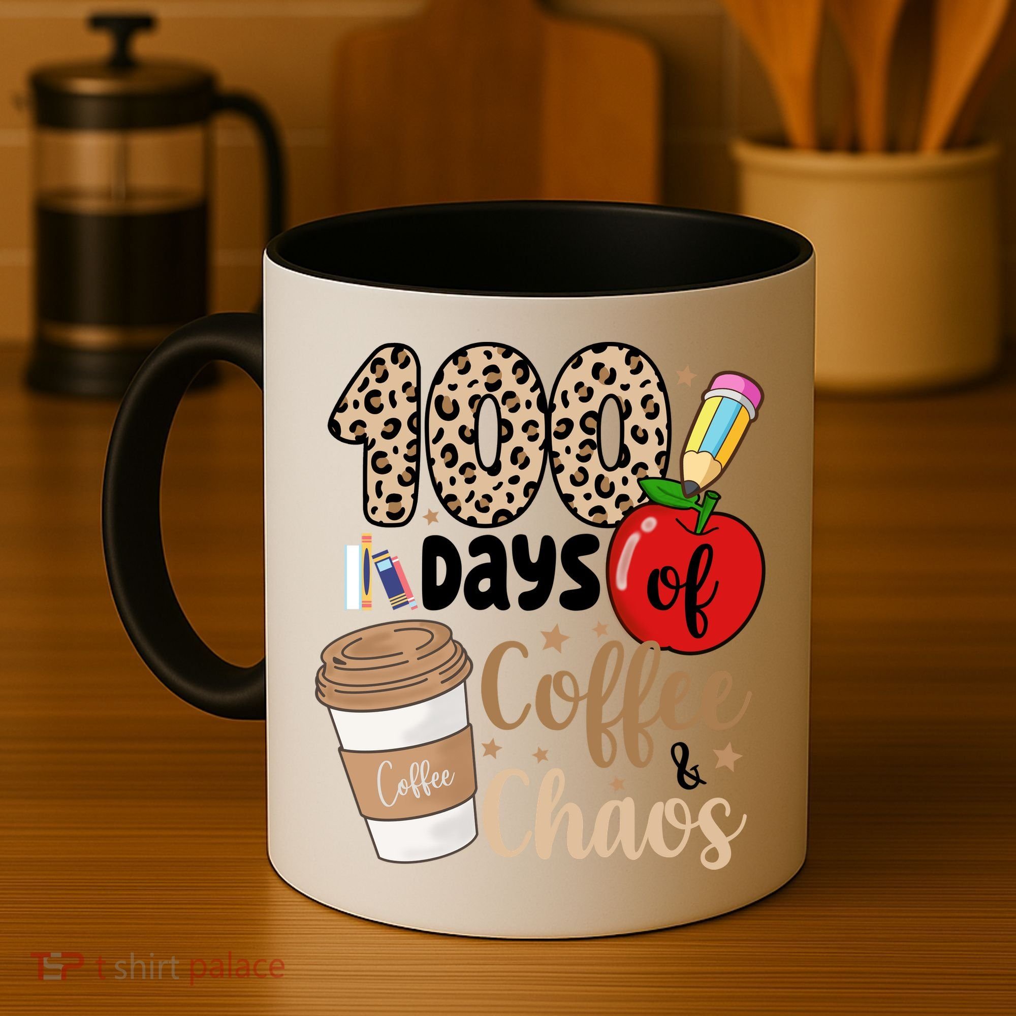 100 Days Of Coffee And Chaos Teacher Coffee Mug