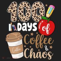 100 Days Of Coffee And Chaos Teacher Beanie thumb 2