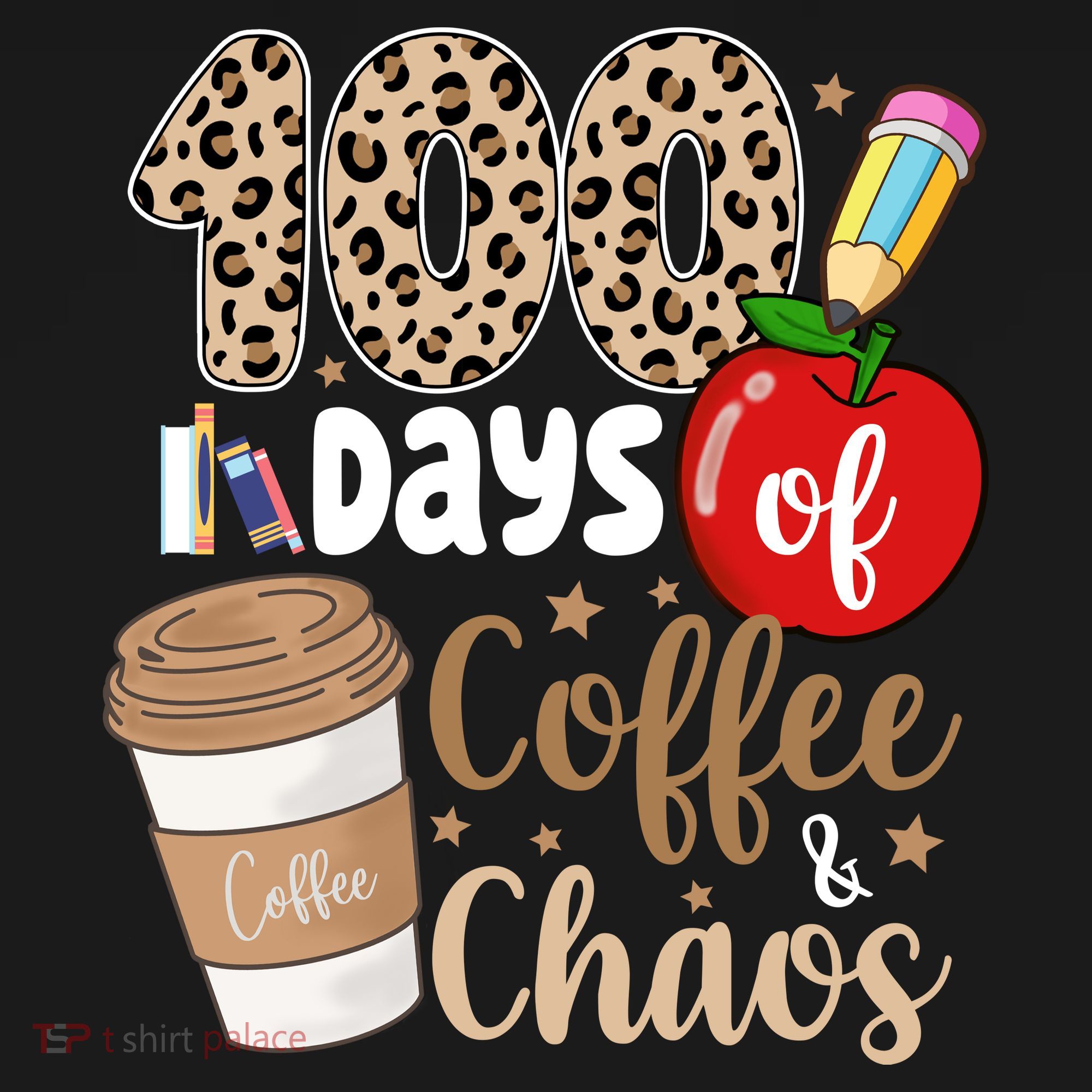 100 Days Of Coffee And Chaos Teacher Women's Hoodie