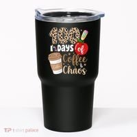 100 Days Of Coffee And Chaos Teacher Tumbler thumb 0