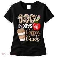 100 Days Of Coffee And Chaos Teacher Women's T-Shirt thumb 0