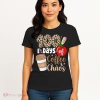 100 Days Of Coffee And Chaos Teacher Women's T-Shirt thumb 4