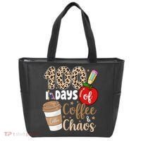 100 Days Of Coffee And Chaos Teacher Tote Bag thumb 0