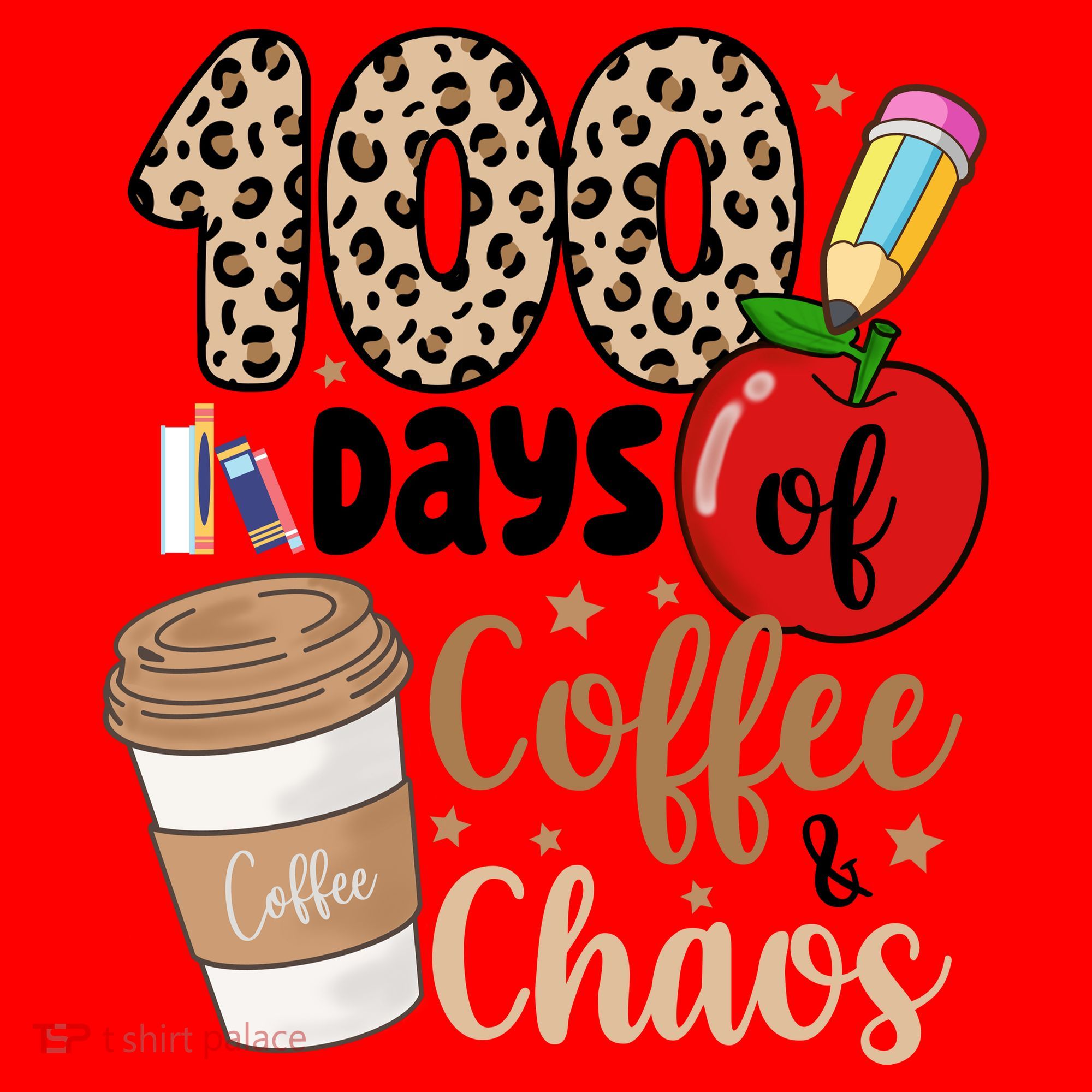 100 Days Of Coffee And Chaos Teacher Santa Hat