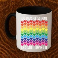 100 Days Of School And Still Loving It Heart Happy 100th Day Gift Coffee Mug thumb 2