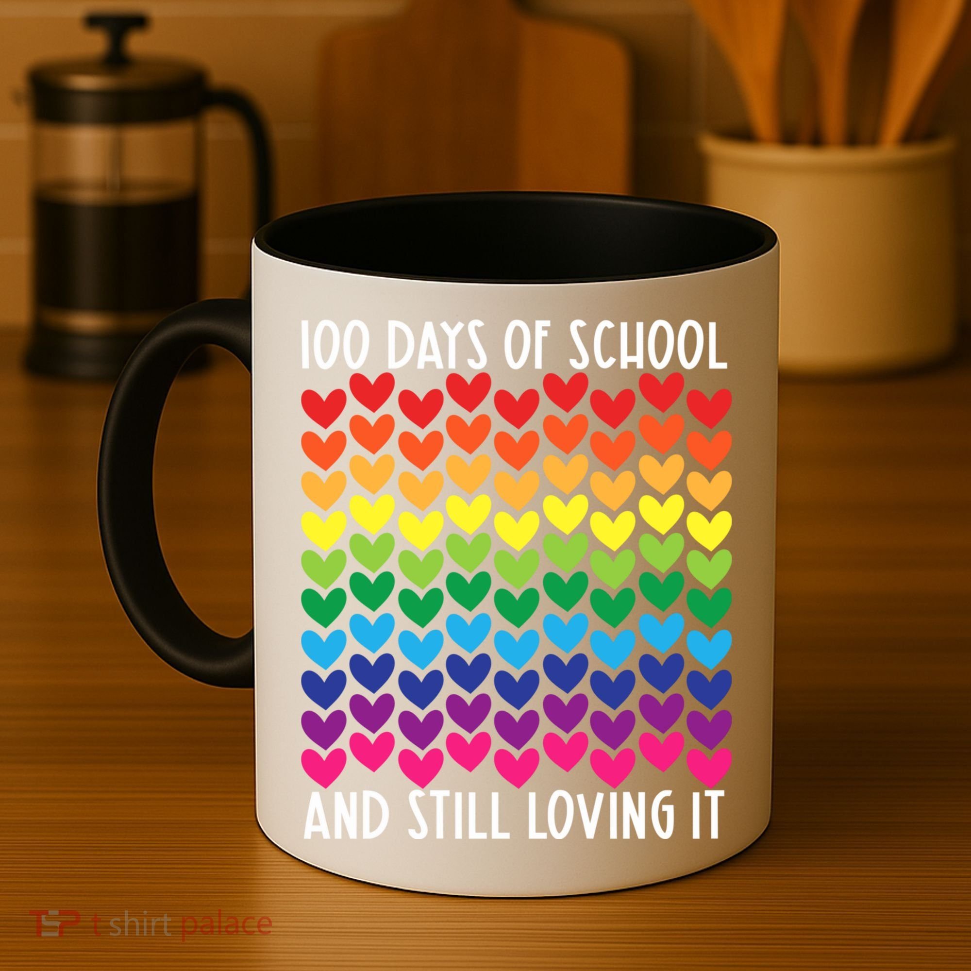 100 Days Of School And Still Loving It Heart Happy 100th Day Gift Coffee Mug