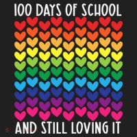 100 Days Of School And Still Loving It Heart Happy 100th Day Gift Beanie thumb 2