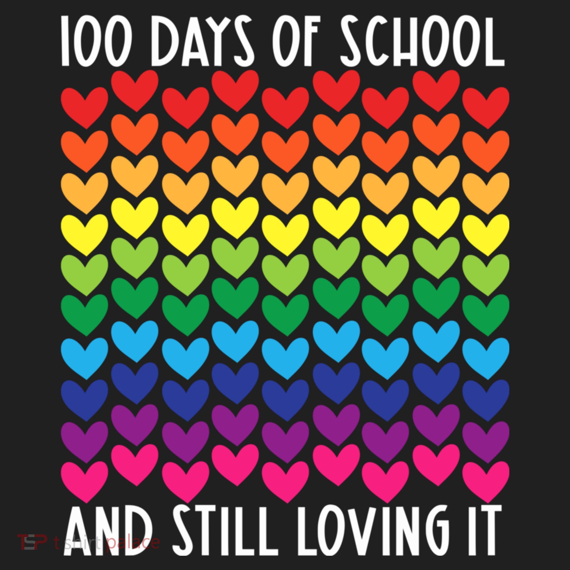 100 Days Of School And Still Loving It Heart Happy 100th Day Gift Beanie