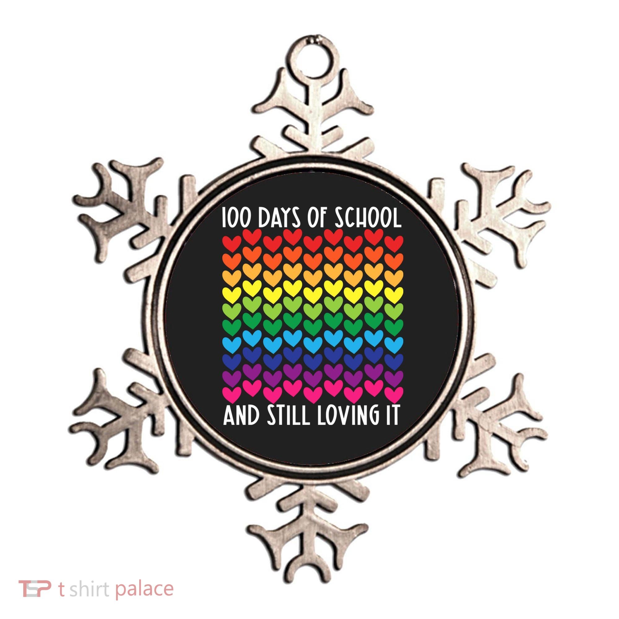 100 Days Of School And Still Loving It Heart Happy 100th Day Gift Ornament