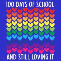 100 Days Of School And Still Loving It Heart Happy 100th Day Gift Apron thumb 3