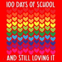 100 Days Of School And Still Loving It Heart Happy 100th Day Gift Santa Hat thumb 1