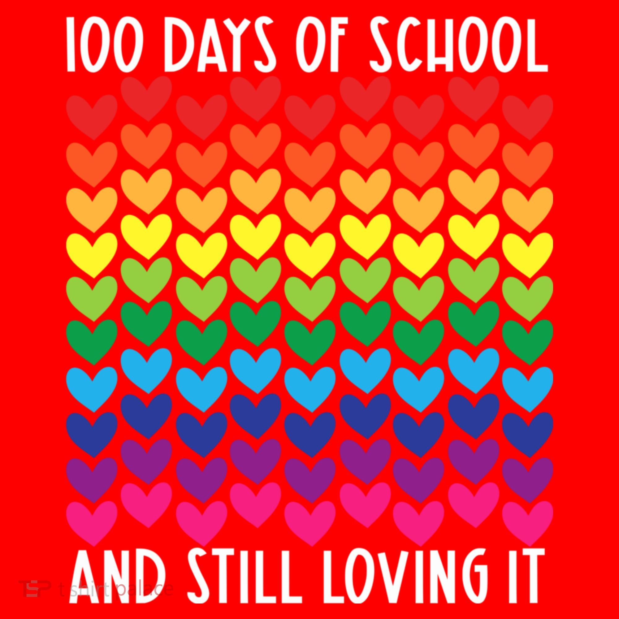 100 Days Of School And Still Loving It Heart Happy 100th Day Gift Santa Hat